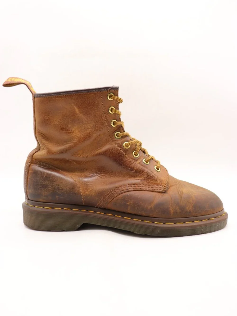 Doc Dr. Martens 1460 Men's Size 10 Crazy Horse Brown Leather Boots Lace Up